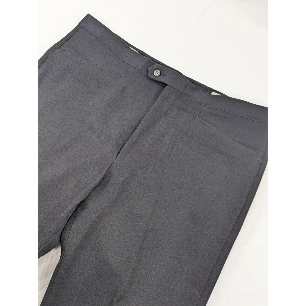 Vintage 1970s Jaymar Sansabelt Disco‎ Pants Mens 38x27 Black Polyester Disco